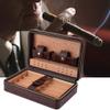 HongLianRiven Cigar Box Humidor Portable Humidor Solid Cedar Cigar Case, Cigar Box, Handcrafted Protective Holder (Color : Brown) view 3