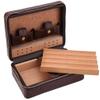 HongLianRiven Cigar Box Humidor Portable Humidor Solid Cedar Cigar Case, Cigar Box, Handcrafted Protective Holder (Color : Brown) view 4