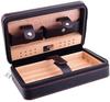HongLianRiven Cigar Box Humidor Cigar Cutter Cigar Humidor, Leather Cigar Box Portable Travel Cigar Humidor Cigar Ashtrays view 1
