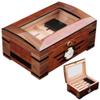 HongLianRiven Cigar Box Humidor Cigar Box, West Wooden Cigar Box Suitable for Smokers' Cigar and Cigar Accessories view 1