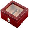 HongLianRiven Cigar Box Humidor Cigar Humidor, Handmade Wood Cigar Humidor Box with Hygrometer and Humidifier (Color : Brown) view 1