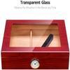 HongLianRiven Cigar Box Humidor Cigar Humidor, Handmade Wood Cigar Humidor Box with Hygrometer and Humidifier (Color : Brown) view 3
