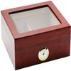 HongLianRiven Cigar Box Humidor Handmade Cigar Humidor Box with Hygrometer Glass top Cherry Matt view 1