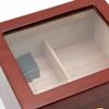 HongLianRiven Cigar Box Humidor Handmade Cigar Humidor Box with Hygrometer Glass top Cherry Matt view 4