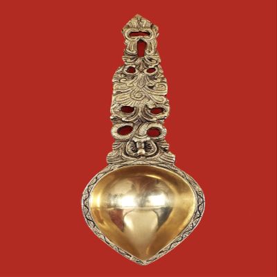 13" Large Spiritual Lamp | Brass Spiritual Lamp | Handmade | Made in India - Brass