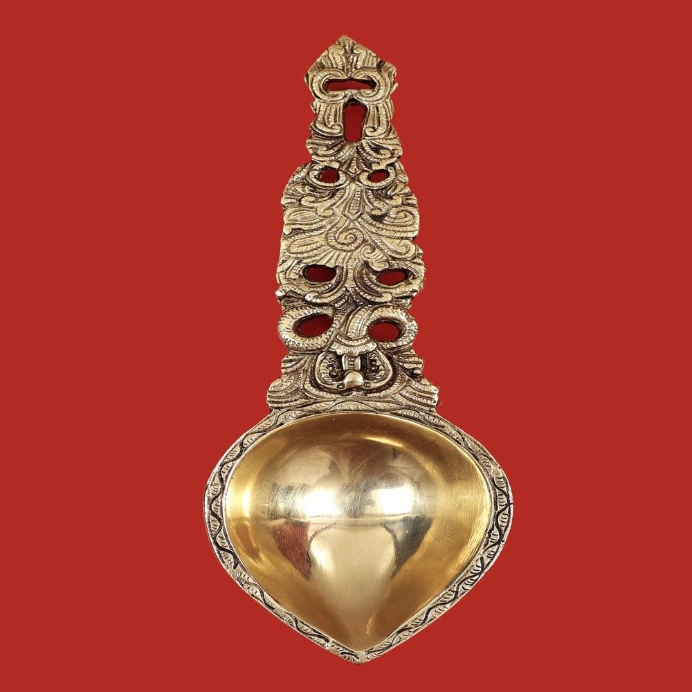 13" Large Spiritual Lamp | Brass Spiritual Lamp | Handmade | Made in India - Brass
