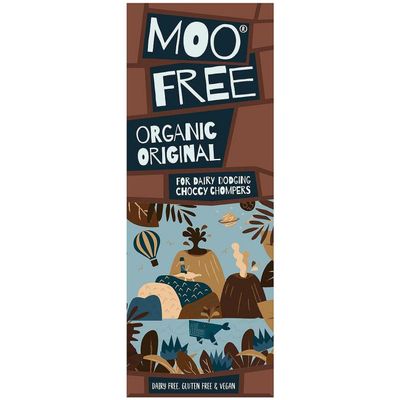 2 x Moo Free Organic Original Milk Choc Vegan Premium Bar 2.82 oz