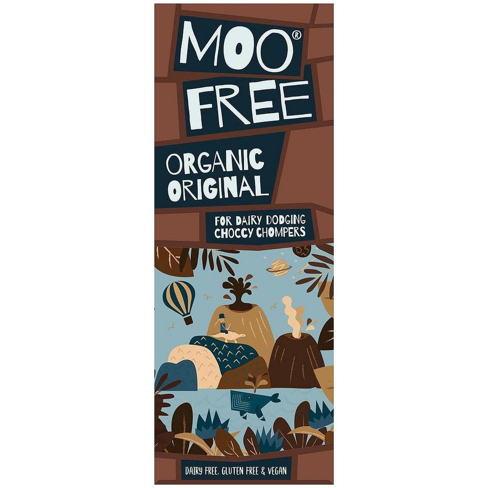 2 x Moo Free Organic Original Milk Choc Vegan Premium Bar 2.82 oz