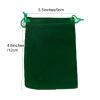 100pcs Velveteen Sack Velvet Cloth Drawstring Bags Jewelry Bags Pouches Small Candy Gift Bags for Christmas Party Wedding Event Supplies Favors Bags Mixed Colors (3.5"x4.6"/ 9x12cm, Dark green) view 3