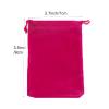 100pcs Velveteen Sack Velvet Cloth Drawstring Bags Jewelry Bags Pouches Small Candy Gift Bags for Christmas Party Wedding Event Supplies Favors Bags Mixed Colors (2.7"x 3.5"/ 7x9cm, Rose) view 3