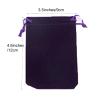 100pcs Velveteen Sack Velvet Cloth Drawstring Bags Jewelry Bags Pouches Small Candy Gift Bags for Christmas Party Wedding Event Supplies Favors Bags Mixed Colors (3.5"x4.6"/ 9x12cm, Purple) view 3