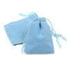 100pcs Velveteen Sack Velvet Cloth Drawstring Bags Jewelry Bags Pouches Small Candy Gift Bags for Christmas Party Wedding Event Supplies Favors Bags Mixed Colors (2.7"x 3.5"/ 7x9cm, Light blue) view 1