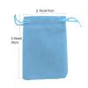 100pcs Velveteen Sack Velvet Cloth Drawstring Bags Jewelry Bags Pouches Small Candy Gift Bags for Christmas Party Wedding Event Supplies Favors Bags Mixed Colors (2.7"x 3.5"/ 7x9cm, Light blue) view 3