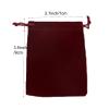 100pcs Velveteen Sack Velvet Cloth Drawstring Bags Jewelry Bags Pouches Small Candy Gift Bags for Christmas Party Wedding Event Supplies Favors Bags Mixed Colors (2.7"x 3.5"/ 7x9cm, Burgundy) view 3
