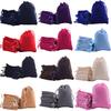 100pcs Velveteen Sack Velvet Cloth Drawstring Bags Jewelry Bags Pouches Small Candy Gift Bags for Christmas Party Wedding Event Supplies Favors Bags Mixed Colors (2.7"x 3.5"/ 7x9cm, Orange) view 4