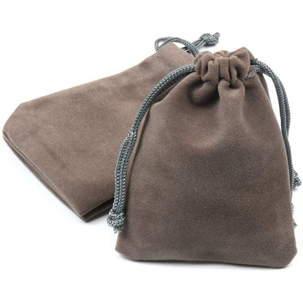100pcs Velveteen Sack Velvet Cloth Drawstring Bags Jewelry Bags Pouches Small Candy Gift Bags for Christmas Party Wedding Event Supplies Favors Bags Mixed Colors (2.7"x 3.5"/ 7x9cm, Grey)