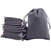 100pcs Velveteen Sack Velvet Cloth Drawstring Bags Jewelry Bags Pouches Small Candy Gift Bags for Christmas Party Wedding Event Supplies Favors Bags Mixed Colors (2.7"x 3.5"/ 7x9cm, Grey) view 2