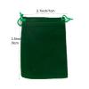 100pcs Velveteen Sack Velvet Cloth Drawstring Bags Jewelry Bags Pouches Small Candy Gift Bags for Christmas Party Wedding Event Supplies Favors Bags Mixed Colors (2.7"x 3.5"/ 7x9cm, Dark green) view 3