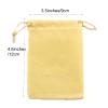 100pcs Velveteen Sack Velvet Cloth Drawstring Bags Jewelry Bags Pouches Small Candy Gift Bags for Christmas Party Wedding Event Supplies Favors Bags Mixed Colors (3.5"x4.6"/ 9x12cm, Beige) view 3
