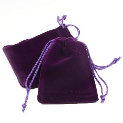 100pcs Velveteen Sack Velvet Cloth Drawstring Bags Jewelry Bags Pouches Small Candy Gift Bags for Christmas Party Wedding Event Supplies Favors Bags Mixed Colors (2.7"x 3.5"/ 7x9cm, Purple)