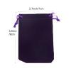 100pcs Velveteen Sack Velvet Cloth Drawstring Bags Jewelry Bags Pouches Small Candy Gift Bags for Christmas Party Wedding Event Supplies Favors Bags Mixed Colors (2.7"x 3.5"/ 7x9cm, Purple) view 3