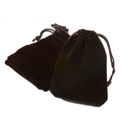 100pcs Velveteen Sack Velvet Cloth Drawstring Bags Jewelry Bags Pouches Small Candy Gift Bags for Christmas Party Wedding Event Supplies Favors Bags Mixed Colors (3.5"x4.6"/ 9x12cm, Coffee)