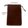 100pcs Velveteen Sack Velvet Cloth Drawstring Bags Jewelry Bags Pouches Small Candy Gift Bags for Christmas Party Wedding Event Supplies Favors Bags Mixed Colors (3.5"x4.6"/ 9x12cm, Coffee) view 3