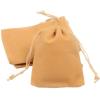 100pcs Velveteen Sack Velvet Cloth Drawstring Bags Jewelry Bags Pouches Small Candy Gift Bags for Christmas Party Wedding Event Supplies Favors Bags Mixed Colors (2.7"x 3.5"/ 7x9cm, Yellow) view 1