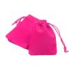 100pcs Velveteen Sack Velvet Cloth Drawstring Bags Jewelry Bags Pouches Small Candy Gift Bags for Christmas Party Wedding Event Supplies Favors Bags Mixed Colors (2.7"x 3.5"/ 7x9cm, Hot pink) view 1