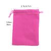 100pcs Velveteen Sack Velvet Cloth Drawstring Bags Jewelry Bags Pouches Small Candy Gift Bags for Christmas Party Wedding Event Supplies Favors Bags Mixed Colors (2.7"x 3.5"/ 7x9cm, Hot pink) view 3