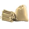 100pcs Velveteen Sack Velvet Cloth Drawstring Bags Jewelry Bags Pouches Small Candy Gift Bags for Christmas Party Wedding Event Supplies Favors Bags Mixed Colors (2.7"x 3.5"/ 7x9cm, Beige) view 2