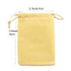 100pcs Velveteen Sack Velvet Cloth Drawstring Bags Jewelry Bags Pouches Small Candy Gift Bags for Christmas Party Wedding Event Supplies Favors Bags Mixed Colors (2.7"x 3.5"/ 7x9cm, Beige) view 3