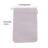 100pcs Velveteen Sack Velvet Cloth Drawstring Bags Jewelry Bags Pouches Small Candy Gift Bags for Christmas Party Wedding Event Supplies Favors Bags Mixed Colors (3.5"x4.6"/ 9x12cm, White) view 3