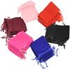 100pcs Velveteen Sack Velvet Cloth Drawstring Bags Jewelry Bags Pouches Small Candy Gift Bags for Christmas Party Wedding Event Supplies Favors Bags Mixed Colors (3.5"x4.6"/ 9x12cm, White) view 4
