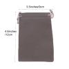 100pcs Velveteen Sack Velvet Cloth Drawstring Bags Jewelry Bags Pouches Small Candy Gift Bags for Christmas Party Wedding Event Supplies Favors Bags Mixed Colors (3.5"x4.6"/ 9x12cm, Grey) view 3