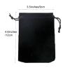 100pcs Velveteen Sack Velvet Cloth Drawstring Bags Jewelry Bags Pouches Small Candy Gift Bags for Christmas Party Wedding Event Supplies Favors Bags Mixed Colors (3.5"x4.6"/ 9x12cm, Black) view 3