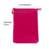 100pcs Velveteen Sack Velvet Cloth Drawstring Bags Jewelry Bags Pouches Small Candy Gift Bags for Christmas Party Wedding Event Supplies Favors Bags Mixed Colors (3.5"x4.6"/ 9x12cm, Rose) view 3