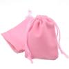 100pcs Velveteen Sack Velvet Cloth Drawstring Bags Jewelry Bags Pouches Small Candy Gift Bags for Christmas Party Wedding Event Supplies Favors Bags Mixed Colors (3.5"x4.6"/ 9x12cm, Light pink) view 1
