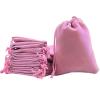 100pcs Velveteen Sack Velvet Cloth Drawstring Bags Jewelry Bags Pouches Small Candy Gift Bags for Christmas Party Wedding Event Supplies Favors Bags Mixed Colors (3.5"x4.6"/ 9x12cm, Light pink) view 2