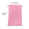 100pcs Velveteen Sack Velvet Cloth Drawstring Bags Jewelry Bags Pouches Small Candy Gift Bags for Christmas Party Wedding Event Supplies Favors Bags Mixed Colors (3.5"x4.6"/ 9x12cm, Light pink) view 3