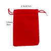 100pcs Velveteen Sack Velvet Cloth Drawstring Bags Jewelry Bags Pouches Small Candy Gift Bags for Christmas Party Wedding Event Supplies Favors Bags Mixed Colors (2.7"x 3.5"/ 7x9cm, Red) view 3