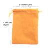 100pcs Velveteen Sack Velvet Cloth Drawstring Bags Jewelry Bags Pouches Small Candy Gift Bags for Christmas Party Wedding Event Supplies Favors Bags Mixed Colors (3.5"x4.6"/ 9x12cm, Orange) view 3