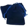 100pcs Velveteen Sack Velvet Cloth Drawstring Bags Jewelry Bags Pouches Small Candy Gift Bags for Christmas Party Wedding Event Supplies Favors Bags Mixed Colors (2.7"x 3.5"/ 7x9cm, Navy blue) view 1
