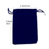 100pcs Velveteen Sack Velvet Cloth Drawstring Bags Jewelry Bags Pouches Small Candy Gift Bags for Christmas Party Wedding Event Supplies Favors Bags Mixed Colors (2.7"x 3.5"/ 7x9cm, Navy blue) view 3