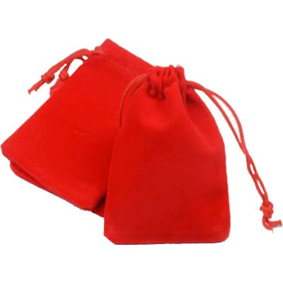 100pcs Velveteen Sack Velvet Cloth Drawstring Bags Jewelry Bags Pouches Small Candy Gift Bags for Christmas Party Wedding Event Supplies Favors Bags Mixed Colors (3.5"x4.6"/ 9x12cm, Red)