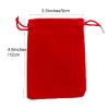 100pcs Velveteen Sack Velvet Cloth Drawstring Bags Jewelry Bags Pouches Small Candy Gift Bags for Christmas Party Wedding Event Supplies Favors Bags Mixed Colors (3.5"x4.6"/ 9x12cm, Red) view 3