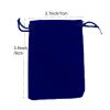 100pcs Velveteen Sack Velvet Cloth Drawstring Bags Jewelry Bags Pouches Small Candy Gift Bags for Christmas Party Wedding Event Supplies Favors Bags Mixed Colors (2.7"x 3.5"/ 7x9cm, Royal blue) view 3