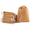 100pcs Velveteen Sack Velvet Cloth Drawstring Bags Jewelry Bags Pouches Small Candy Gift Bags for Christmas Party Wedding Event Supplies Favors Bags Mixed Colors (3.5"x4.6"/ 9x12cm, Yellow) view 2