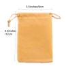 100pcs Velveteen Sack Velvet Cloth Drawstring Bags Jewelry Bags Pouches Small Candy Gift Bags for Christmas Party Wedding Event Supplies Favors Bags Mixed Colors (3.5"x4.6"/ 9x12cm, Yellow) view 3