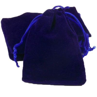100pcs Velveteen Sack Velvet Cloth Drawstring Bags Jewelry Bags Pouches Small Candy Gift Bags for Christmas Party Wedding Event Supplies Favors Bags Mixed Colors (3.5"x4.6"/ 9x12cm, Royal blue)
